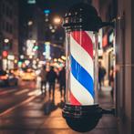 Gabbiano Barbershop Wandlamp – Grote Zwarte Barber Pole met, Ophalen of Verzenden, Nieuw