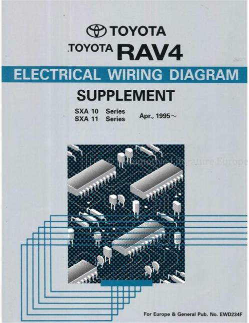 1995 TOYOTA RAV4 ELECTRISCH SCHEMA WERKPLAATSHANDBOEK, Auto diversen, Handleidingen en Instructieboekjes