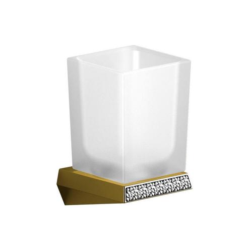 Glashouder Sapho Soul Crystal Hangend 8.8x13.6x8.6 cm Goud, Doe-het-zelf en Verbouw, Sanitair, Bad, Nieuw, Ophalen of Verzenden