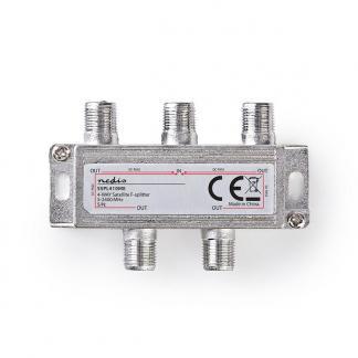F connector splitter - Nedis (4-weg, 11.5 dB), Computers en Software, Pc- en Netwerkkabels, Nieuw, Verzenden