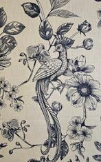 Giardino in blu op gestreept katoen met linnen-effect,, Antiek en Kunst