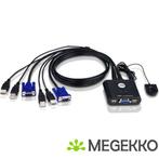 ATEN mini KVM switch 2-port USB CS22U, Computers en Software, Netwerk switches, Verzenden, Nieuw