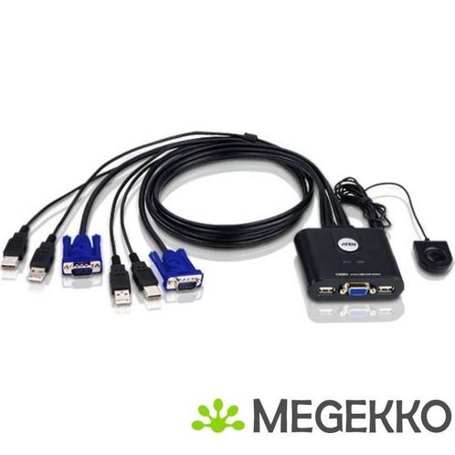 ATEN mini KVM switch 2-port USB CS22U, Computers en Software, Netwerk switches, Nieuw, Verzenden