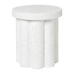 Bijzettafel Malmo - wit - ø40x45 cm, Huis en Inrichting, Verzenden, Nieuw