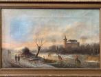 P. Williot/Hillios (XIX) - Dutch Old Master Winter view, Antiek en Kunst