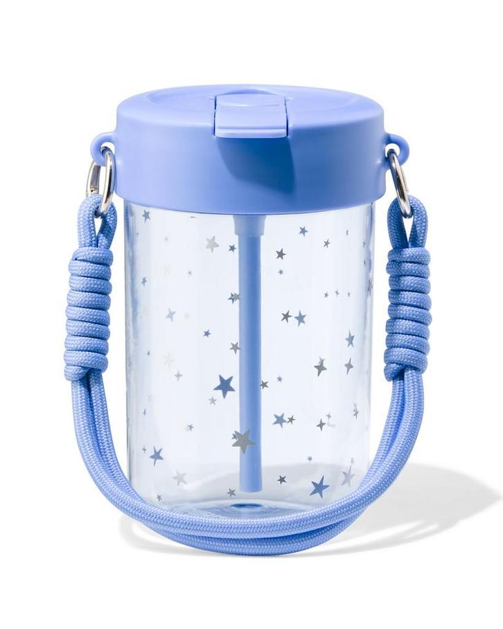 HEMA Drinkfles met bandje 450ml sterren blauw, Huis en Inrichting, Keuken | Servies, Nieuw, Verzenden
