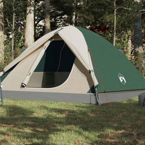 vidaXL Koepeltent 6-persoons waterdicht groen, Caravans en Kamperen, Tenten, Nieuw, tot en met 2, Verzenden