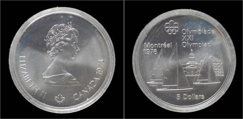 Canada 5 dollar 1976- Montreal olympics- sailboat Kingsto..., Postzegels en Munten, Munten en Bankbiljetten | Toebehoren, Verzenden
