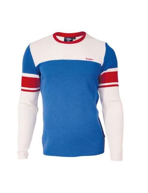 Ivanhoe wollen trui Retro-Pow Blue ronde hals - Blauw, Kleding | Heren, Truien en Vesten, Blauw, Nieuw, Verzenden