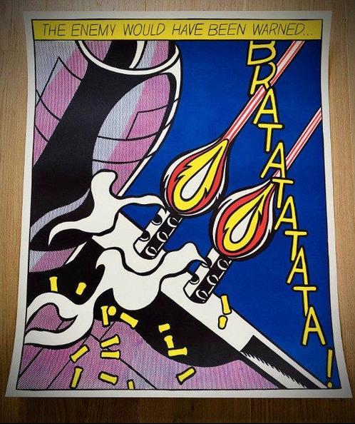 Roy Lichtenstein (after) - 63x53 cm. - As i opened fire, Antiek en Kunst, Antiek | Meubels | Stoelen en Banken