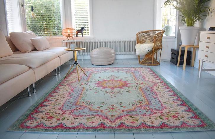 Vloerkleed, Tapijt, vintage vloerkleden, perzisch tapijt, Huis en Inrichting, Stoffering | Tapijten en Kleden, 150 tot 200 cm