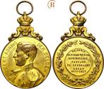 Vergoudete brons medaille 1927 Belgie: Albert I, 1909-1934:, Postzegels en Munten, Verzenden