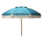 Parasol | Gardalux | Ø 180 x 118 cm (Blauw, Rond, Hout), Verzenden, Nieuw