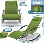 Ligbed - Ligstoel - Zonnebed - Relaxstoel - Khaki - KESSER®, Tuin en Terras, Verzenden, Zo goed als nieuw