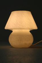 Vintage Murano tafellamp, mushroomlamp - wit, jaren 70, Huis en Inrichting, Lampen | Tafellampen, Zo goed als nieuw, Glas, Murano