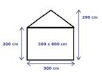 Classic Plus Feesttent PVC 3x8x2 mtr in Wit (3x8 meter), Verzenden, Nieuw