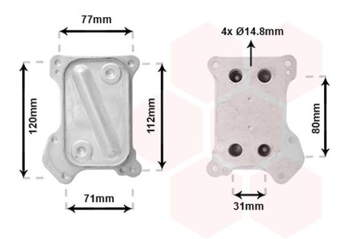 OLIEKOELER VOOR FIAT 500 2015-, Auto diversen, Auto-accessoires, Nieuw, Ophalen of Verzenden