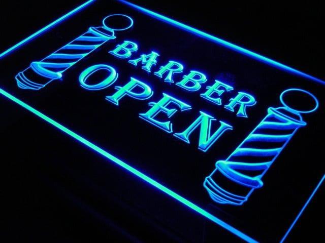 Kapper barber open neon bord lamp LED verlichting reclame li, Verzamelen, Merken en Reclamevoorwerpen, Nieuw, Verzenden