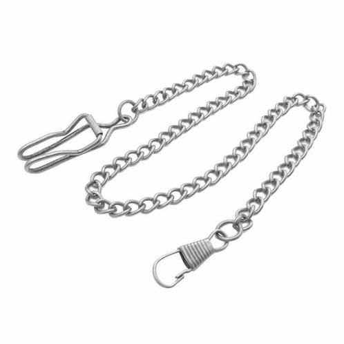 Fako® - Zakhorloge Ketting - 35cm - Zilverkleurig, Sieraden, Tassen en Uiterlijk, Horloges | Heren, Verzenden
