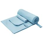 vidaXL Set van Sporthanddoeken 2 pcs Blauw Stof, Verzenden, Nieuw, Blauw