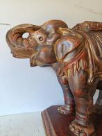 sculptuur, Elefante - 42 cm - Hout, Antiek en Kunst, Antiek | Keramiek en Aardewerk