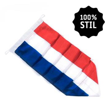 NR 18: Nederlandse wimpel 300 cm marineblauw 100% stil, Diversen, Nieuw