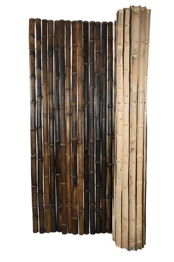 Bamboemat half rond zwart 150x180cm beschikbaar voor biedingen