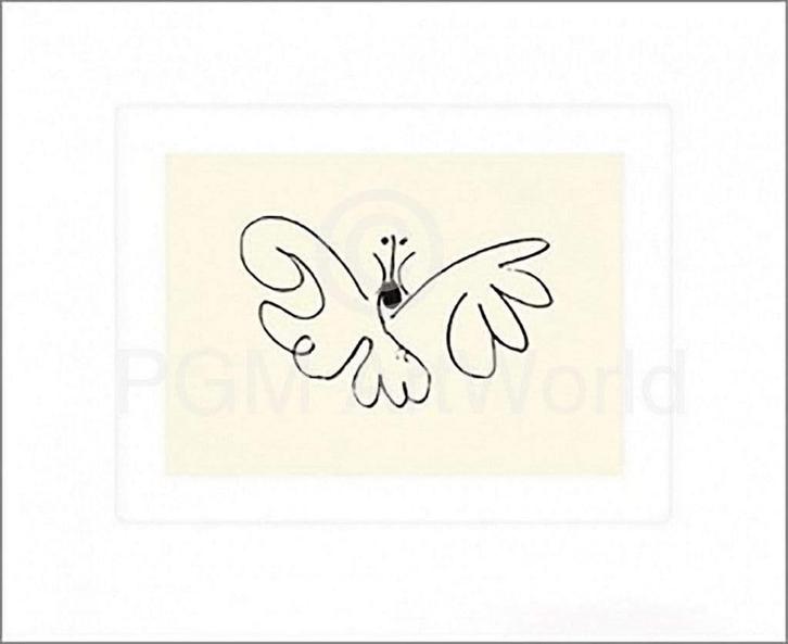 Kunstdruk Pablo Picasso - Le Papillon 50x60cm, Huis en Inrichting, Woonaccessoires | Schilderijen, Tekeningen en Foto's, Nieuw