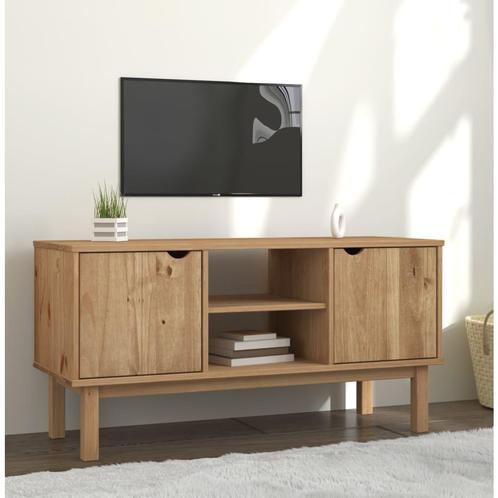 vidaXL Tv-meubel OTTA 113,5x43x57 cm massief grenenhout, Huis en Inrichting, Kasten | Televisiemeubels, 25 tot 50 cm, Nieuw, Grenenhout
