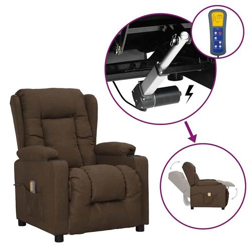 vidaXL Sta-op-massagestoel stof bruin, Sport en Fitness, Massageproducten, Nieuw, Verzenden