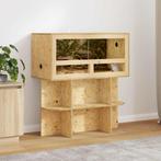 vidaXL Terrariumbasis met plank Bruin 80 x 40 x 50 cm OSB, Dieren en Toebehoren, Verzenden, Nieuw