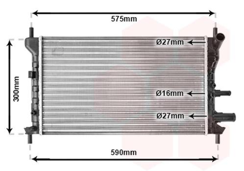 RADIATOR VOOR FORD FIESTA IV 1995-1999 1001855, Auto-onderdelen, Airco en Verwarming, Nieuw, Ophalen of Verzenden
