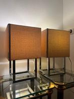 Jan des Bouvrie - Tafellamp (2) - Metaal, Chroom, Glas,