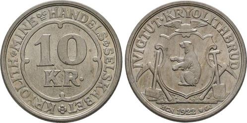 10 Kronen 1922 Groenland:, Postzegels en Munten, Munten | Europa | Niet-Euromunten, Verzenden