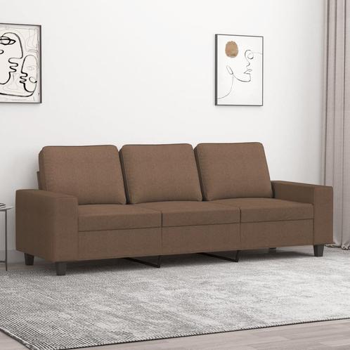 vidaXL Driezitsbank 180 cm stof bruin, Huis en Inrichting, Banken | Bankstellen, Nieuw, 200 tot 250 cm, Stof, Driepersoons, Verzenden