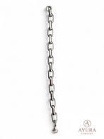 Roestvrij stalen herenarmband – Rechthoekige schakel, Verzenden, Nieuw, Zilver, Staal