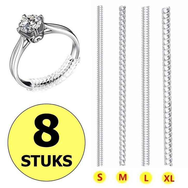 Fako Bijoux - Ringverkleiner Set - Ring Verkleiner - 8 Stuks, Sieraden, Tassen en Uiterlijk, Ringen, Verzenden