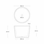 Opzet Wastafel  Circum Beton 38x26 cm ( 6 Kleuren), Doe-het-zelf en Verbouw, Sanitair, Ophalen of Verzenden, Nieuw