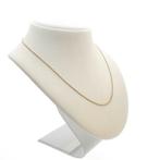 Gouden dunne gourmetschakel ketting | 42,5 cm, Ophalen of Verzenden, Gebruikt, Overige kleuren, Goud