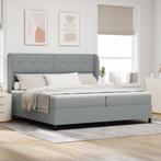 vidaXL Boxspring Bed met Matras - Lichtgrijs, 200x200 cm,, Huis en Inrichting, Slaapkamer | Bedden, Verzenden, Overige maten, 200 cm