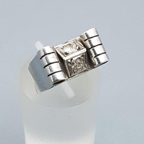 Zilver, Art Deco, Tank ring - Ring, Antiek en Kunst, Kunst | Designobjecten