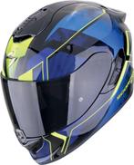 Scorpion EXO-1400 Evo II Air Intensio Zwart Blauw Geel, Motoren, Kleding | Motorhelmen, Nieuw met kaartje, Overige merken, Heren