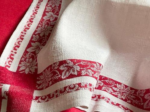 6 Napoleon 111 Empire Jacquard damast linnen servetten -, Antiek en Kunst, Antiek | Kleden en Textiel