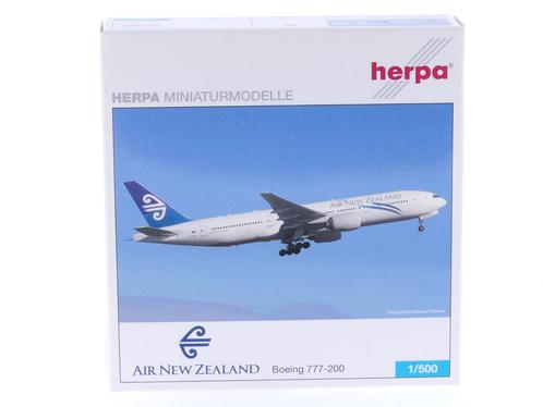 Schaal 1:500 Herpa 515245 Air New Zealand Boeing 777-200..., Hobby en Vrije tijd, Modelbouw | Vliegtuigen en Helikopters, Zo goed als nieuw