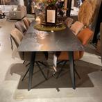 Eettafel Lineto - Keramiek zwart - Pronto Wonen, Huis en Inrichting, Tafels | Eettafels, Nieuw, 150 tot 200 cm, Rechthoekig, 50 tot 100 cm