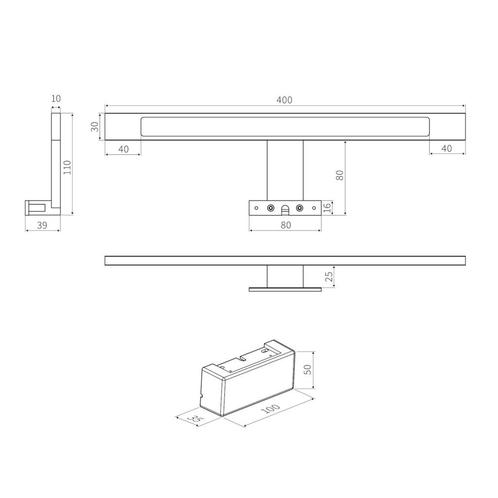 Tiger Ancis LED Spiegellamp 40 cm 4000K Geborsteld Goud, Doe-het-zelf en Verbouw, Sanitair, Ophalen of Verzenden