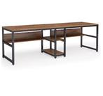 Tweepersoons Bureau met Boekenplank – Dubbel Werkstation, Verzenden, Nieuw