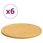 vidaXL Snijplanken 6 st Ø40x1,5 cm bamboe, Verzenden, Nieuw