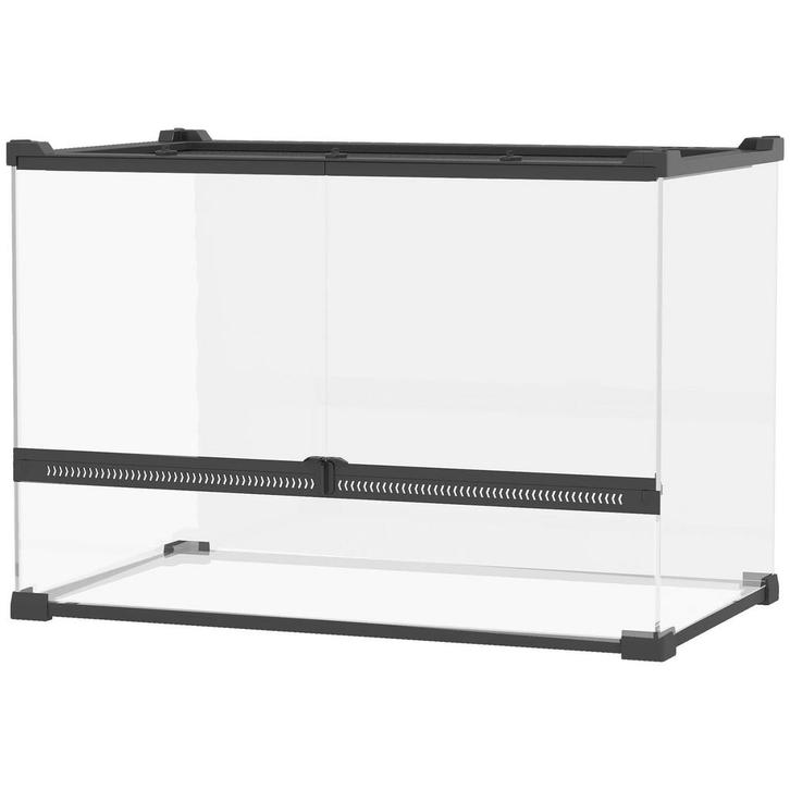 TRUUSK Glazen Terrarium voor Reptielen - Verhoogde Waterdich, Dieren en Toebehoren, Knaagdieren en Konijnen | Hokken en Kooien