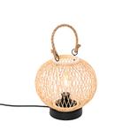 Landelijke buiten tafellamp rotan - Calamus, Verzenden, Nieuw